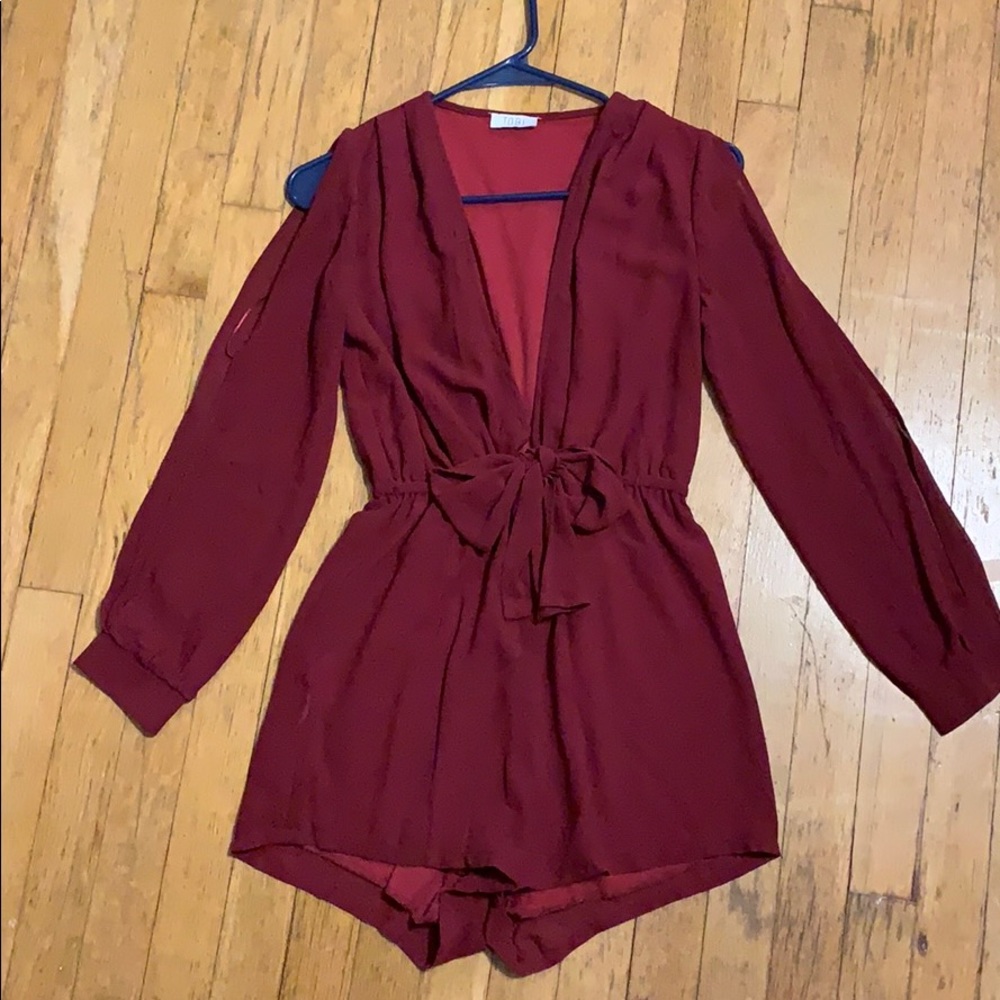 Burgundy romper